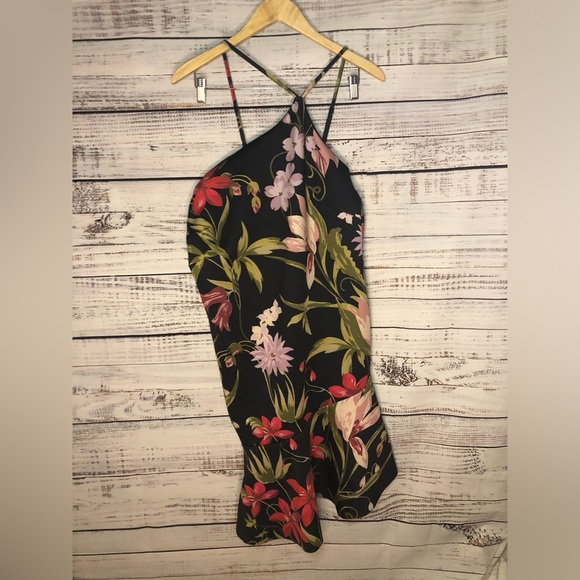 VENUS Black Asymmetrical Dress with Floral Accents 1X NWOT - Picture 3 of 14